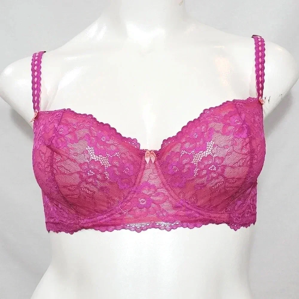 36C Felina‎ 5894 Harlow Sheer Lace Full Bust Demi Underwire Bra NWT